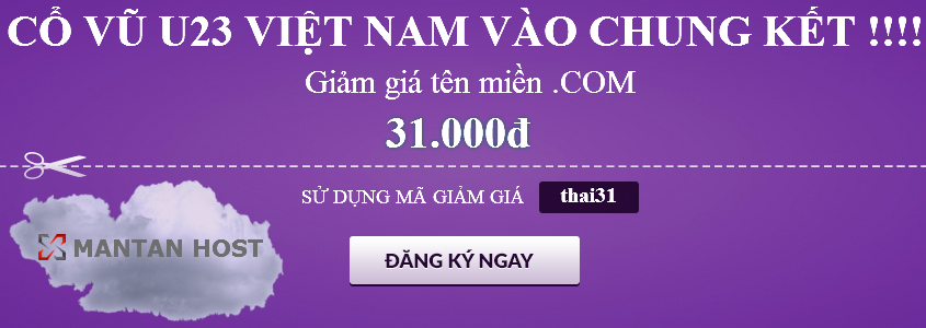 Giảm giá tên miền .com chỉ còn 31K