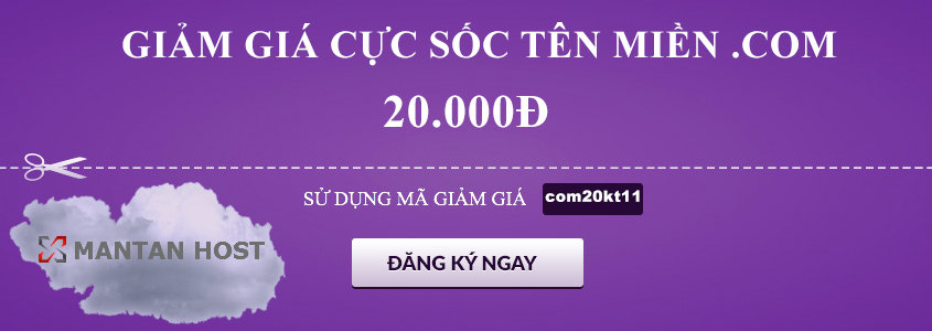 Tên miền .com giá 20k trong 07 ngày