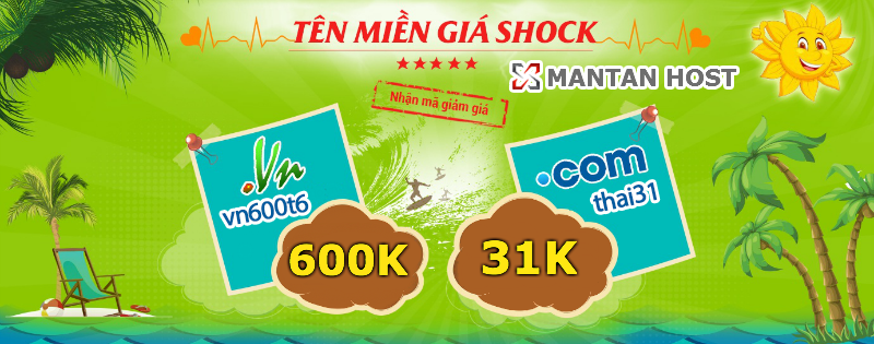 Tên miền .vn giảm giá còn 600k - Tiết kiệm 230K