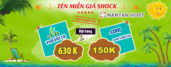 Giảm giá tên miền .com còn 150k